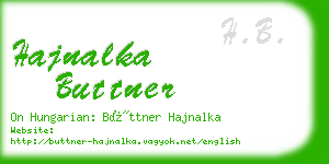 hajnalka buttner business card